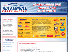 Tablet Screenshot of nationalpartssupply.net